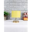 Lamp, Table Lamp, Night Lamp for Bedroom, Lamp for Living Room, Bedside Lamp, Table Lamp for Bedroom, Bedroom Decoration Items, Room Décor- (Metal Base, Yellow Jute Shade)-9 Inches-155