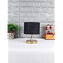 Lamp, Table Lamp, Night Lamp for Bedroom, Lamp for Living Room, Bedside Lamp, Table Lamp for Bedroom, Bedroom Decoration Items, Room Décor- (Metal Base, Black Jute Shade)-9 Inches-153