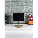 Lamp, Table Lamp, Night Lamp for Bedroom, Lamp for Living Room, Bedside Lamp, Table Lamp for Bedroom, Bedroom Decoration Items, Room Décor- (Metal Base, Black Cotton)-9 Inches-137