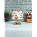 Lamp, Table Lamp, Night Lamp for Bedroom, Lamp for Living Room, Bedside Lamp, Table Lamp for Bedroom, Bedroom Decoration Items, Room Décor- (Metal Base, Multicolor Cotton Shade)-9 Inches-148