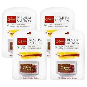amee pure kashmiri kesar saffron 250 mg x 4 pcs total 1 gram original tested amp certified by nabl accredited laboratory a quality use for pregnant women sweets milk health and good for gift 250 milligram saffron x 4 pcs