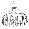 AMENSHREE - 24 Clips Stainless Steel Round Cloth Dryer/Clothes Drying Stand/Hanger with Clips (Clothes Peg) 24 Clips (Round)