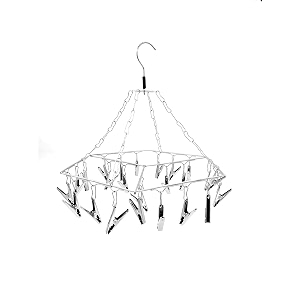 amenshree - 27 clips stainless steel hexagon cloth dryerclothes drying standhanger with clips clothes peg 27 clips hexagon