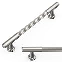Amerdeco 10 Pack Brushed Satin Nickel Cabinet Pulls 5 Inch(128mm) Hole Center Heavy Duty Solid Kitchen Cabinet Handles Drawer Pulls