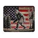 America Flag Sasquatch Mouse Pad 9.5x7.9 Inch with Anti-Slip Rubber Base