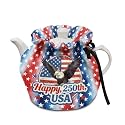 American 250 Anniversary Eagle Tea Pots Cosy USA 250Th Anniversary Party Decorations Cotton Breakfast Tea Pot Cover Kitchen Teacup Dust Cover with Elastic Band Durable Drawstring Kettle Covers