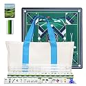 American Acrylic Mahjong Set with Golf Themed, 2 Carrying Bags, 4 Acrylic Racks with Pushers, Silent Mat & 3 Dice – Portable American Mahjong Game Set for Adults, Family Game Night & Travel