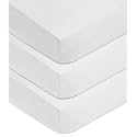 American Baby Company 3 Pack Fitted Crib Sheets 52x28", White