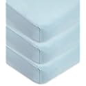 American Baby Company 3 Pack Fitted Crib Sheets 52x28", Blue