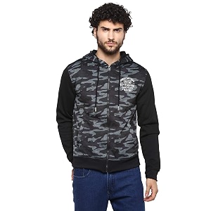 AMERICAN CREW Mens Poly Cotton Hooded Hoodie