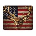 American Deer Flag Mouse Pad 9.5x7.9 Inch with Anti-Slip Rubber Base