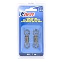American Fishing Wire 9 Stainless Steel Ball Bearing Swivels (2-Piece), Black, 890-Pound