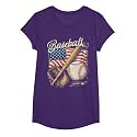 American Flag Baseball Player Bat Fan Catcher Pitcher USA T-Shirt