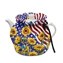 American Flag Sunflower Tea Cosy Kitchen Home Decorative Insulated Tea Pot Cover Breakfast Warmer Teapot Cozies for Home Kitchen Table Decor