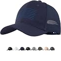 American Flag Trucker Cap, Regular &amp; XL-3XL, Big Head Snapback Patriotic Baseball Hat (Up to Size 8)