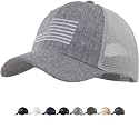 American Flag Trucker Cap, Regular & XL-3XL, Big Head Snapback Patriotic Baseball Hat (Up to Size 8)