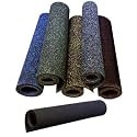 American Floor Mats 3/8in (9mm) Thick 10% Blue/Grey 4' x 40' Heavy Duty Rubber Rolls, Protective Exercise Mats, Home Gym Rubber Flooring