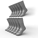 AMERICAN HOSPITAL SUPPLY Hospital Slipper Socks Grip Socks with Elastic Cuff Grip Socks for Women and Men Slipper Socks Gray | X-Large (Pack of 6)