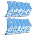 AMERICAN HOSPITAL SUPPLY Non-Slip Hospital Socks, Anti-Skid, Anti-Slip Gripper Socks for Medical or Home Use, 6 Pairs