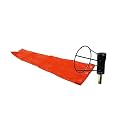 American Made 8" X 36" Heavy Duty Orange Windsock and 8" Ball Bearing Frame