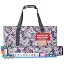 American Mahjong Game Set, 166 White Tiles, 4 All-in-One Color Rack/Pushers, Complete Mahjong Tile Set, Printed Carrying Bag