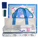American Mahjong Game Set, Portable Carrying Bag,Acrylic 160 Tiles,Western Mahjong Tiles Set,Complete Ma Jong Set (Jasper)