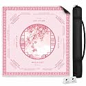 American Mahjong Mat for Table with Rules, 31.5 x 31.5 Inch, Pink