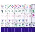 American Mahjong Tile Set – 160 Acrylic Tiles with 4 All-in-One Mahjong Tile Racks & Pushers, 12 Zodiac Designs, 4-Layer Colors, 100 Chips, 3 Golden Dice, Vintage Leather Portable Case