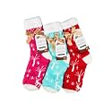 American Mammoth 3 Pairs Cozy Cabin Socks for Women - Aloe Infused Fuzzy Fluffy Comfortable Socks