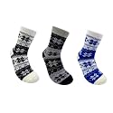 American Mammoth 3 Pairs Cozy Cabin Socks for Women - Aloe Infused Fuzzy Fluffy Comfortable Socks
