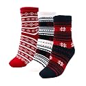 American Mammoth 3 Pairs Cozy Cabin Socks for Women - Aloe Infused Fuzzy Fluffy Comfortable Socks