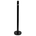 American Metalcraft SPRV2 Free-Standing Smoker Pole - Durable Stainless Steel Cigarette Butt Receptacle with Screw-Off Top, 40" Height, Black