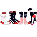 American Patriotic Stars and Stripes Crew Knee High Low Cut Ankle Novelty Socks for Men and Women Multipair