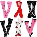 American Patriotic Stars and Stripes Crew Knee High Low Cut Ankle Novelty Socks for Men and Women Multipair