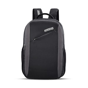 american tourister martt 02  30l backpack  1734 laptop bag  35 compartments  office amp college backpack for men and women  rain cover included blackgrey  1 year global warranty
