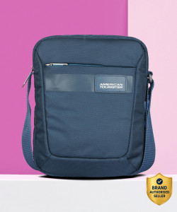 american tourister rexton sling small travel bag  - small blue