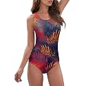 American Trends Athletic One Piece Swimsuits for Women Modest Full Coverage