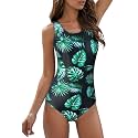 American Trends Athletic One Piece Swimsuits for Women Modest Full Coverage