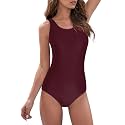 American Trends Athletic One Piece Swimsuits for Women Modest Full Coverage