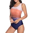 American Trends Athletic One Piece Swimsuits for Women Modest Full Coverage