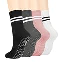 American Trends Pilates Socks with Grips for Women Yoga &amp; Barre - Non Slip