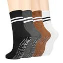 American Trends Pilates Socks with Grips for Women Yoga & Barre - Non Slip