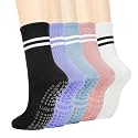 American Trends Pilates Socks with Grips for Women Yoga &amp; Barre - Non Slip