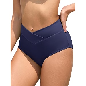 american trends women39s high waisted bikini bottoms swimming suits tummy control bathing suits
