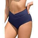 American Trends Women's High Waisted Bikini Bottoms Swimming Suits Tummy Control Bathing Suits