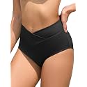 American Trends Women's High Waisted Bikini Bottoms Swimming Suits Tummy Control Bathing Suits