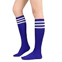 American Trends Women's Knee High Socks,Retro Striped Athletic Tube Socks for Softball, Cheer, School Spirit Week &amp; Field Day