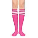 American Trends Women's Knee High Socks,Retro Striped Athletic Tube Socks for Softball, Cheer, School Spirit Week &amp; Field Day