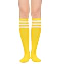 American Trends Women's Knee High Socks,Retro Striped Athletic Tube Socks for Softball, Cheer, School Spirit Week &amp; Field Day