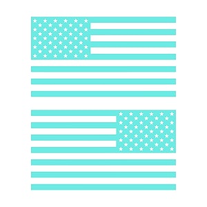 American US Flag Pick Color Size Vinyl